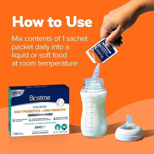 Baby & Kids Daily Probiotics + HMO Prebiotic