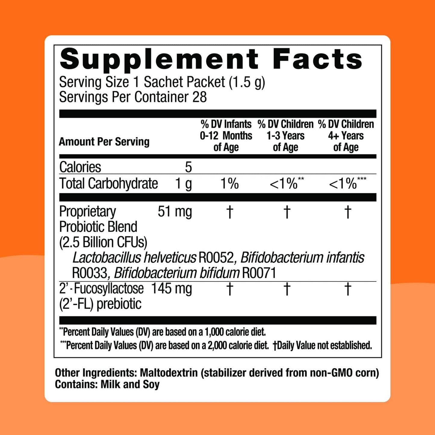 Baby & Kids Daily Probiotics + HMO Prebiotic
