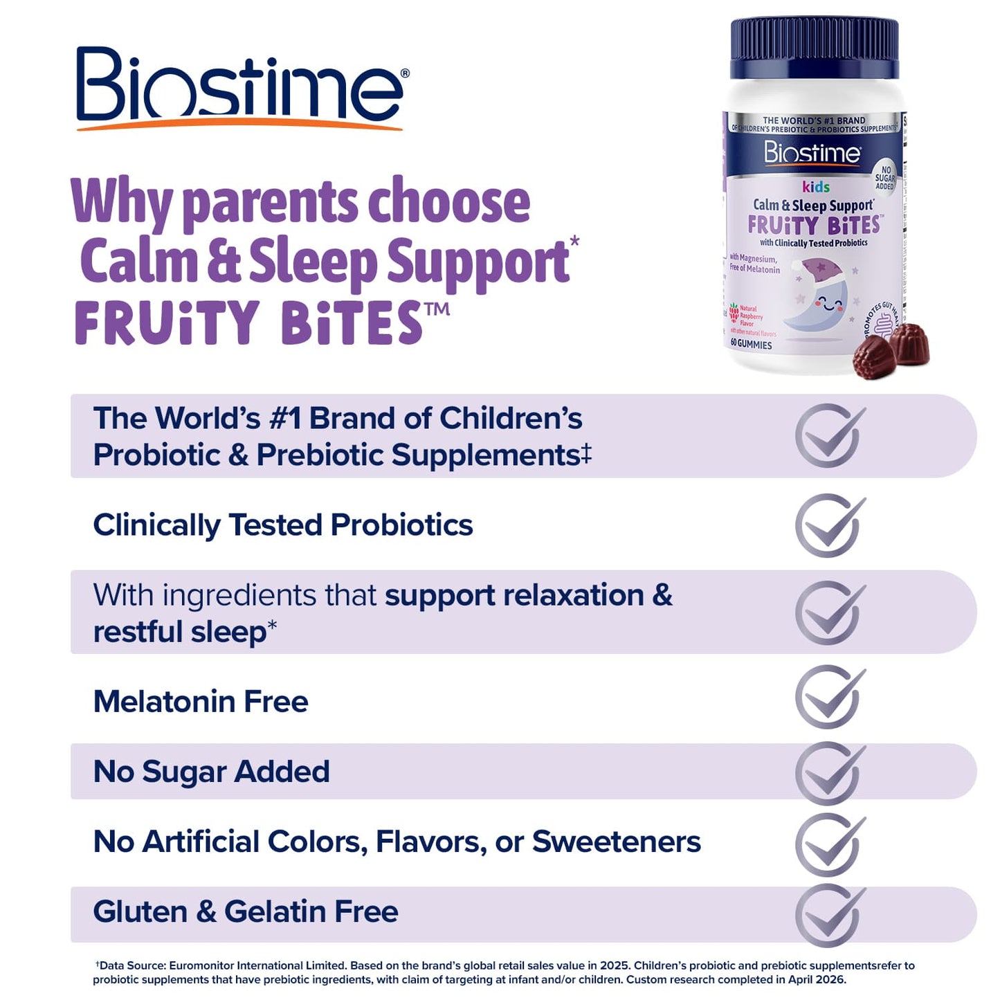 Kids Calm & Sleep Support* Fruity Bites