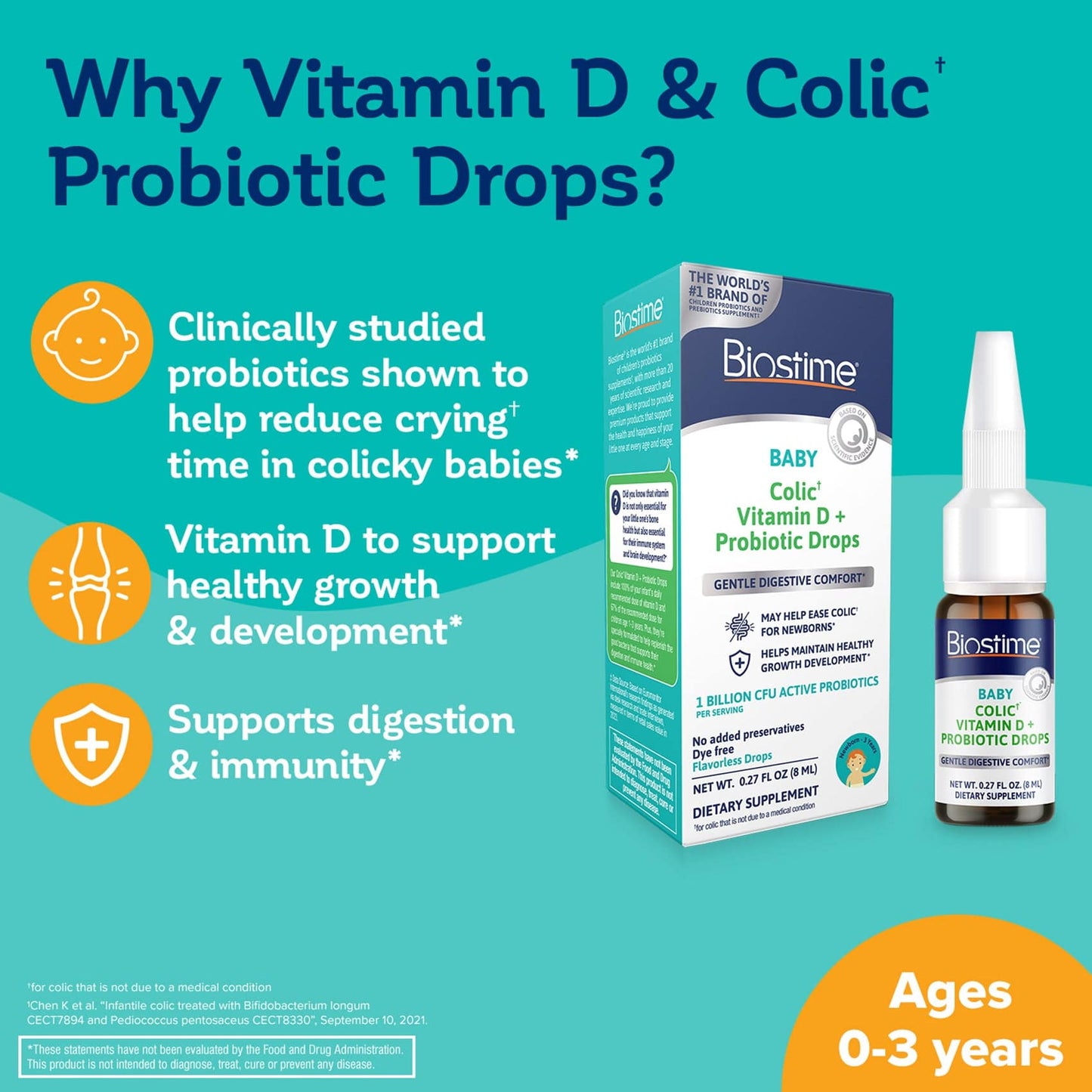 Baby Vitamin D Colic Calm Probiotic Drops
