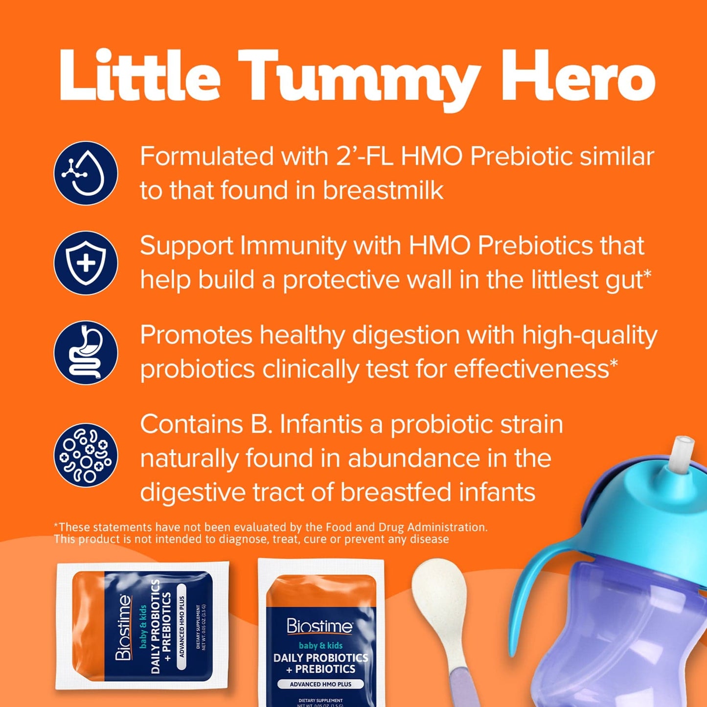 Baby & Kids Daily Probiotics + HMO Prebiotic